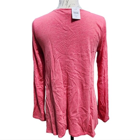 J. Jill -504 - NWT Soft‎ Ruby Heathered Tunic Top Long Sleeves Extra Small - Picture 6 of 8